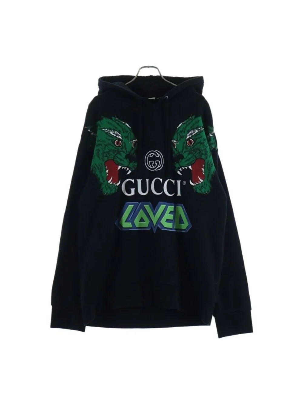 Gucci Tiger Print Hooded Sweatshrt Pullover Hoodie Black
